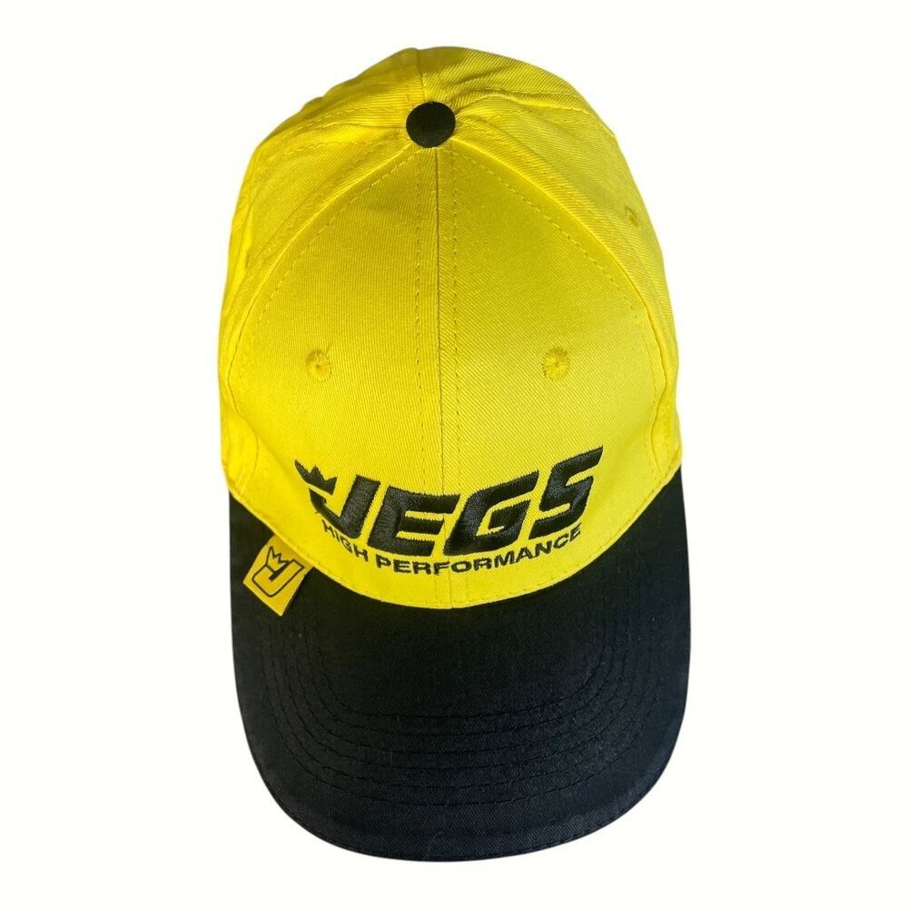 Jegs Men’s High Performance Yellow/Black Adjustable Ball Cap - Picture 7 of 7